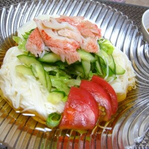 1食100円！なんちゃってシーフード☆ぶっかけ素麺